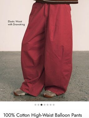 an action a day 100% Cotton High-Waist Balloon